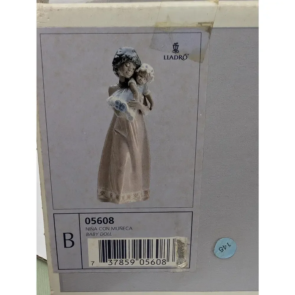 Vintage Lladro Baby Doll Nina Con Muneca Porcelain Figurine #5608 Spain Box